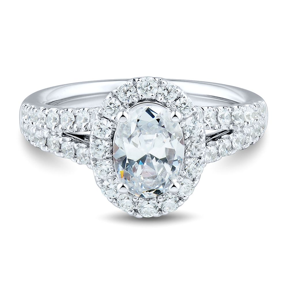 Helzberg Lab Grown Diamonds Ct Tw Lab Grown Diamond Halo Engagement