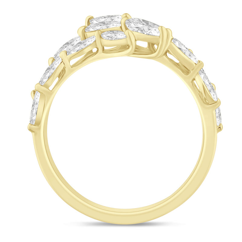 Lab Grown Diamond Round &amp; Marquise-Cut Bypass Ring in 14K Yellow Gold &#40;1 ct. tw.&#41;