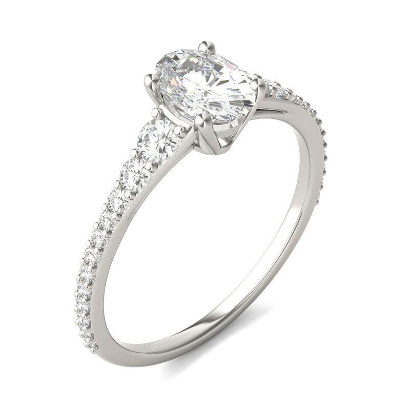 Lab-Created Moissanite Engagement Ring in 14K White Gold &#40;1 1/3 ct. tw.&#41;