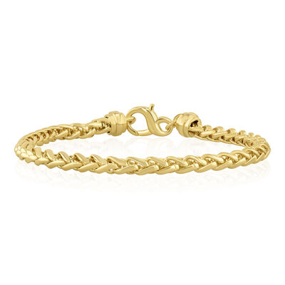 Men's Wheat Chain Bracelet in Vermeil