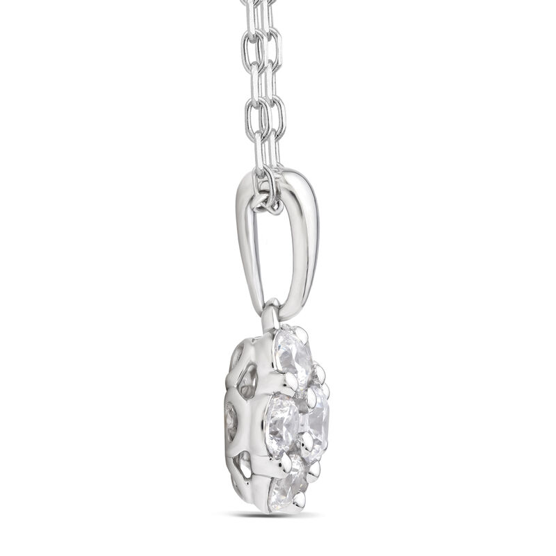 Lab Grown Diamond 7-Stone Pendant in 10K White Gold &#40;1/2 ct. tw.&#41;