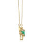 Diamond and Marquise Emerald Necklace in 14K Yellow Gold, 1/7 ct. tw