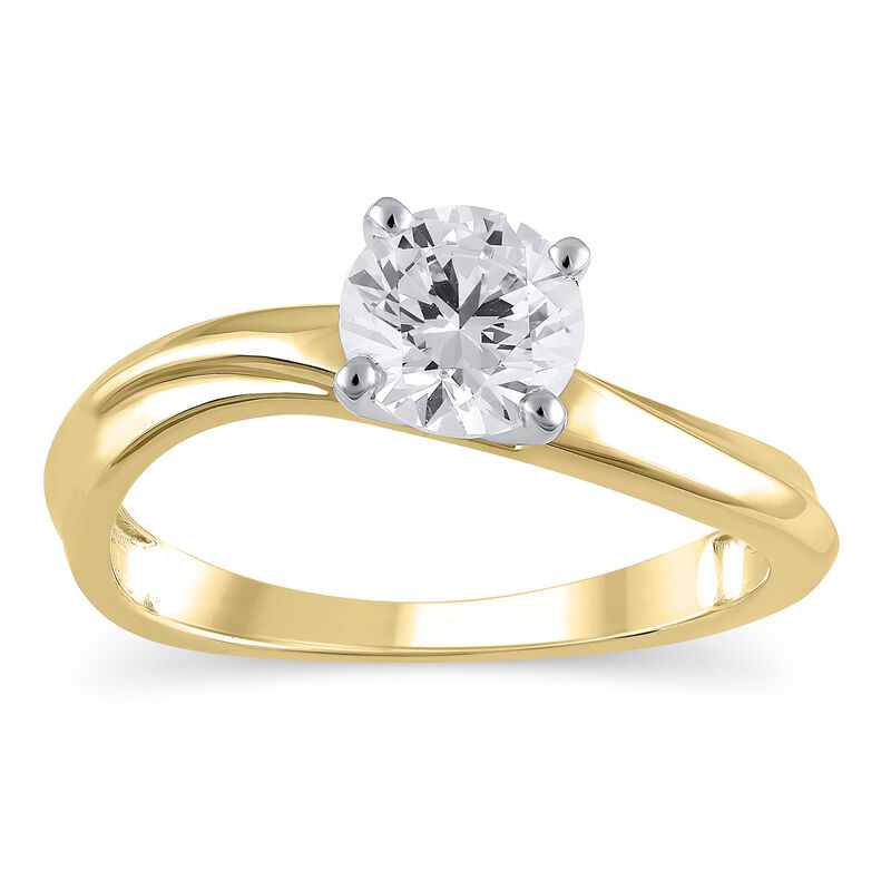 Wave Semi-Mount Engagement Ring in 14K Gold &#40;Setting Only&#41;