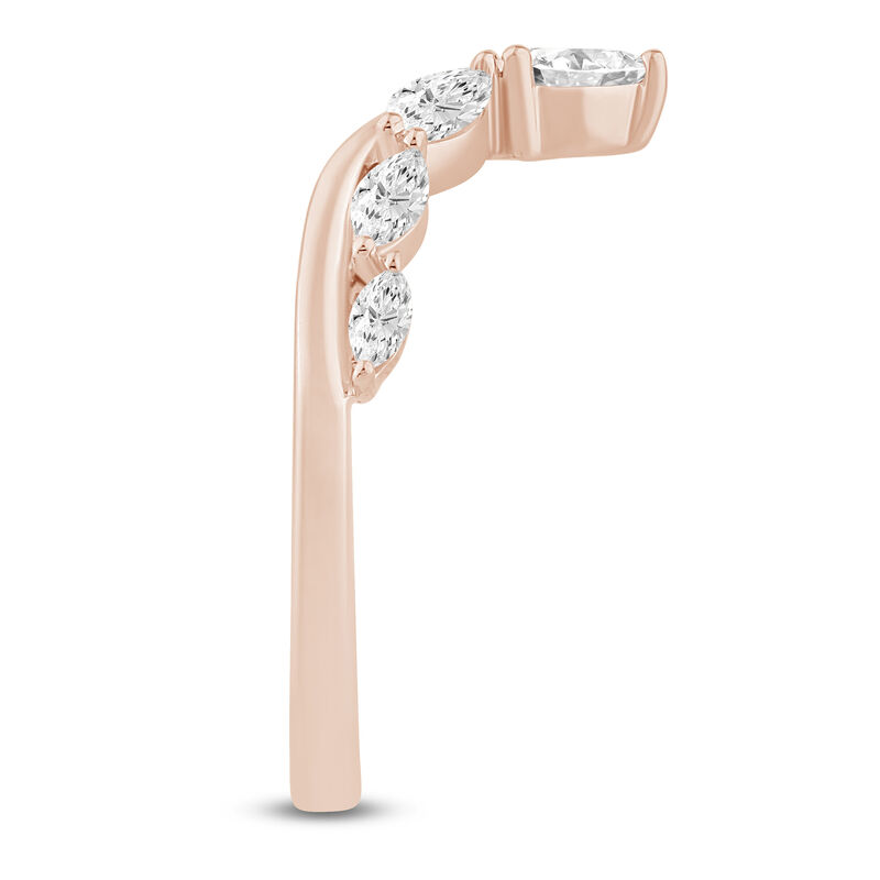 Lab Grown Diamond Pear &amp; Marquise-Cut Chevron Ring Enhancer in 14K Rose Gold &#40;1/2 ct. tw.&#41;