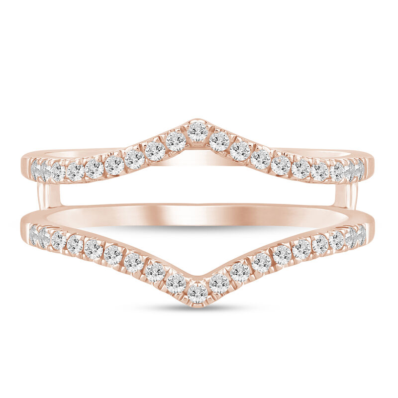 Lab Grown Diamond Chevron Ring Insert in 14K Rose Gold &#40;1/4 ct. tw.&#41;