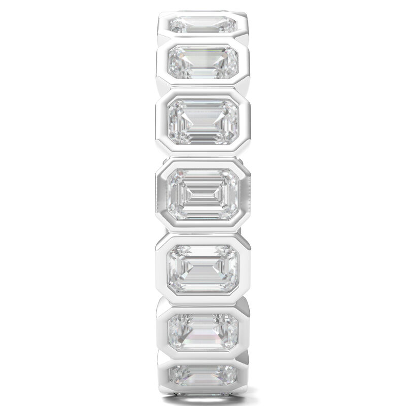 Emerald-Cut Lab Grown Diamond Bezel-Set Eternity Band in Platinum &#40;2 1/2 ct. tw.&#41;