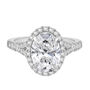 Oval Halo Lab Grown Diamond Engagement Ring in 14K White Gold &#40;3 3/4 ct. tw.&#41;