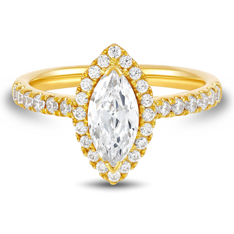 Lab Grown Diamond Marquise-Cut Engagement Ring in 14K Yellow Gold &#40;1 3/4 ct. tw.&#41;