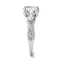 Lab Created Moissanite Twist-Shank Multi-Stone Engagement Ring in 14K White Gold