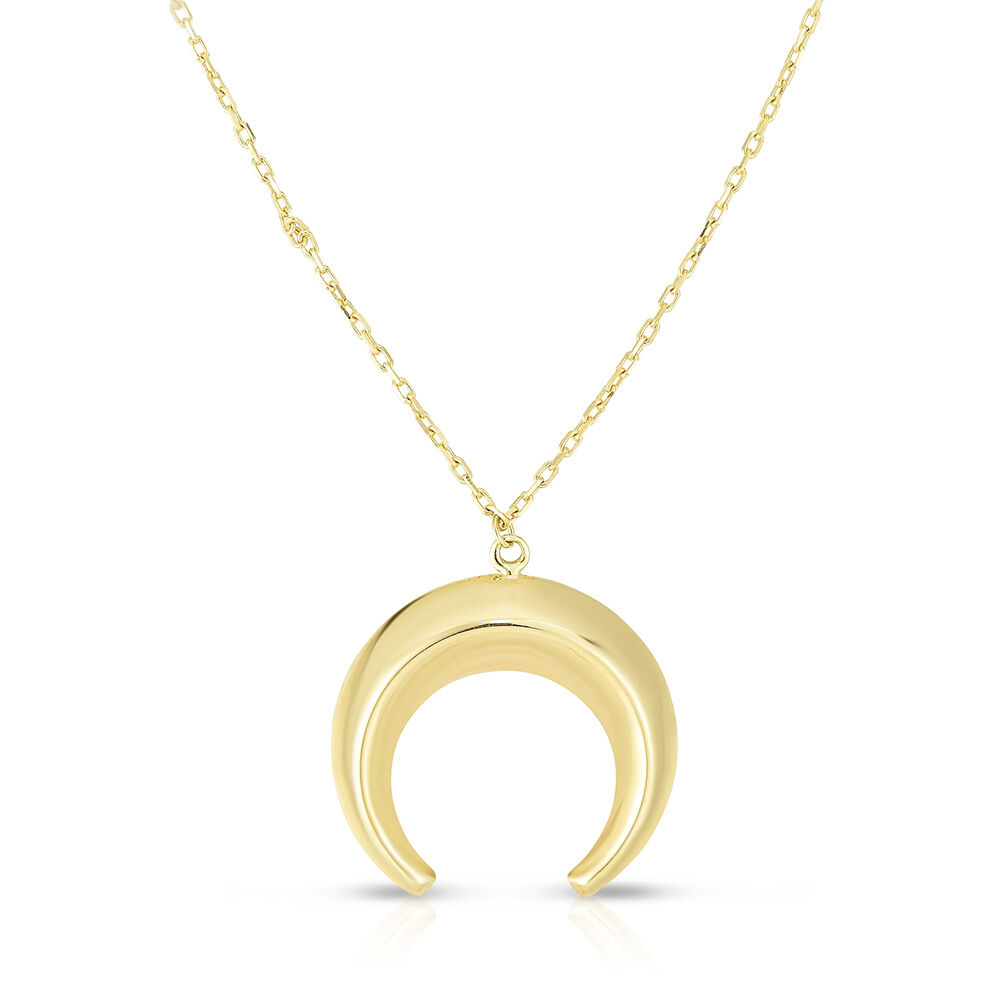 Large 14K Gold Italian Horn Pendant – Irelia Fine Jewelry