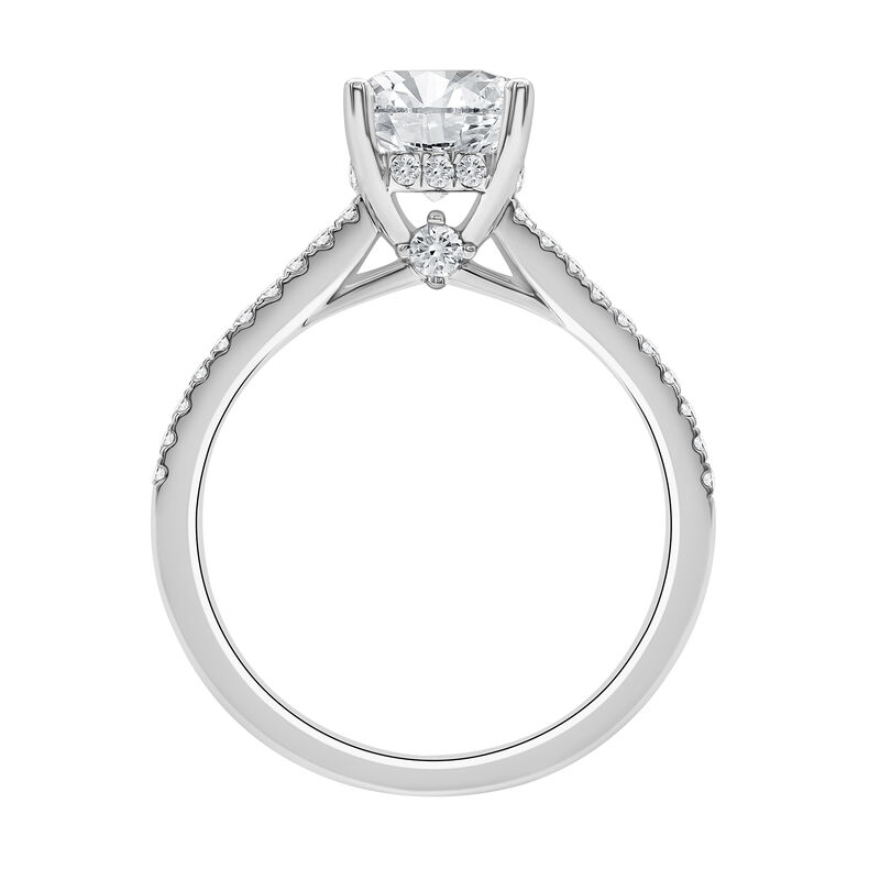 Clover Lab Grown Diamond Elongated Cushion-Shaped Engagement Ring in Platinum &#40;2 1/2 ct. tw.&#41;