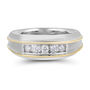 Men&#39;s Five-Stone Diamond Ring in 10K White and Yellow Gold &#40;1/4 ct. tw.&#41;