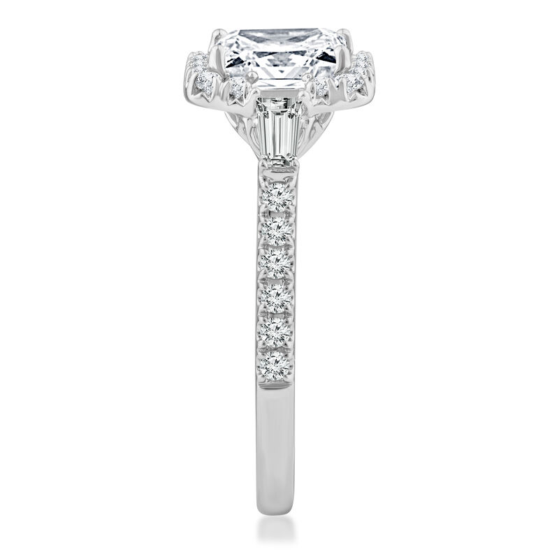 Lab Grown Diamond Radiant Cut Halo Engagement Ring in 14K White Gold &#40;2 ct. tw.&#41;