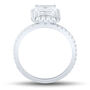 Lab Grown Diamond Emerald-Cut Halo Engagement Ring in 14K White Gold &#40;3 ct. tw.&#41;