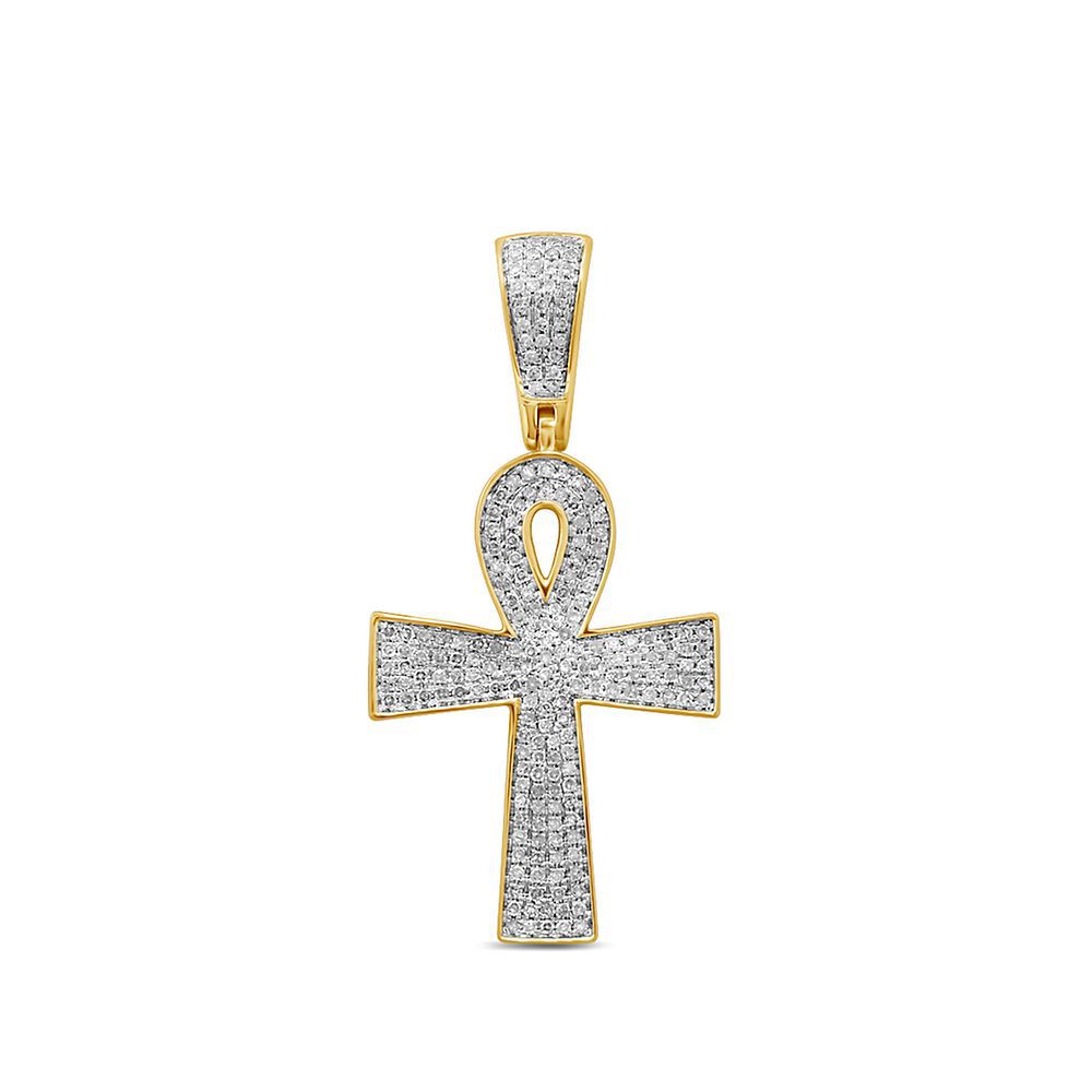 Sideways Cross Necklace in 14K Yellow Gold | Helzberg Diamonds
