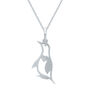 Diamond Penguin Pendant in Sterling Silver