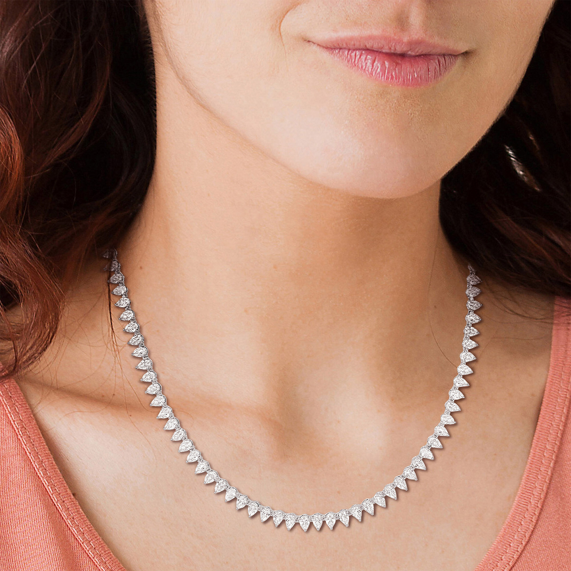 White sapphire tennis deals necklace