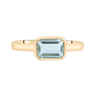 Gemstone Emerald-Cut Cocktail Ring in Vermeil