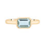 Aquamarine Emerald-Cut Cocktail Ring in Vermeil