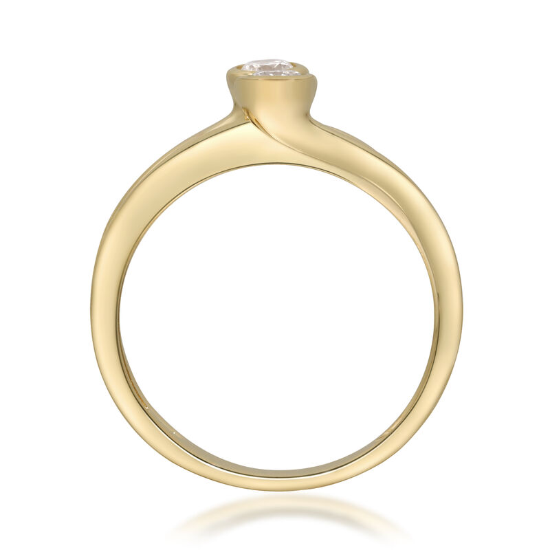 Diamond Bezel Wrap Ring in 10K Yellow Gold &#40;1/3 ct. tw.&#41;