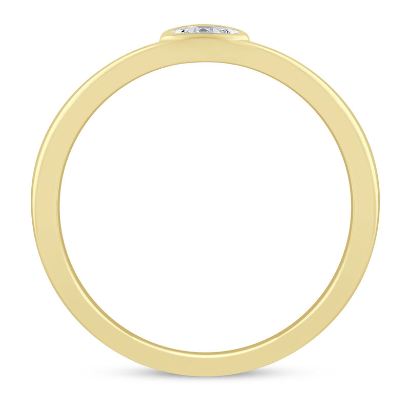 Diamond Accent Bezel-Set Ring in 10K Yellow Gold