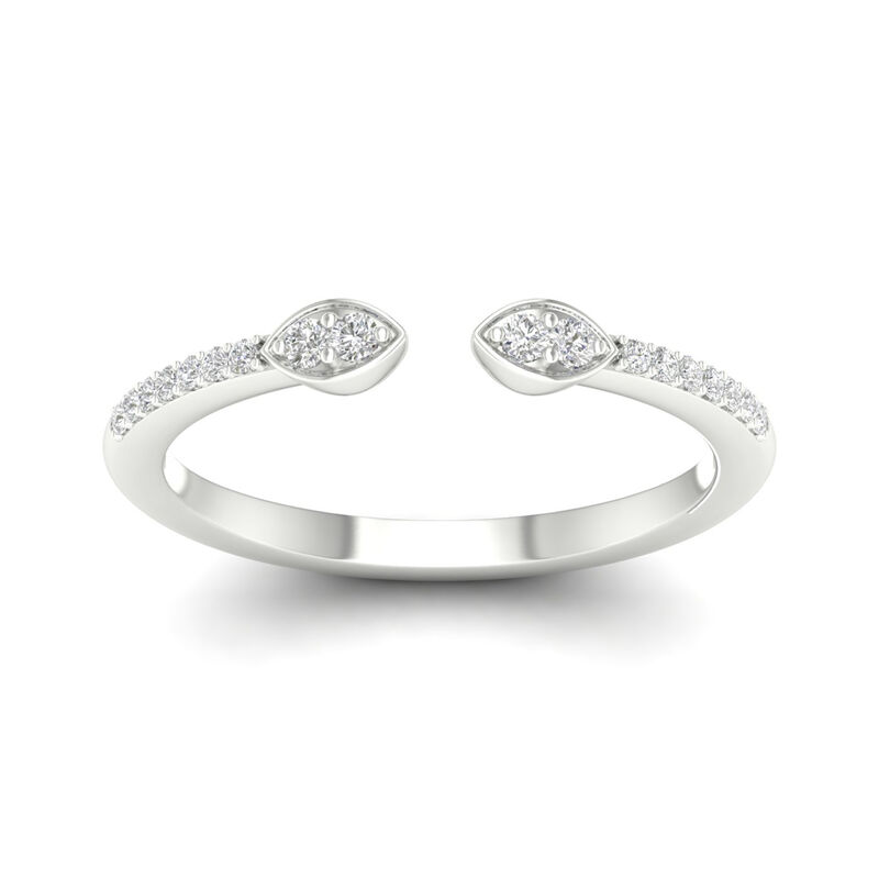 Diamond Cuff Band in 14K White Gold &#40;1/10 ct. tw.&#41;