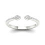 Diamond Cuff Band in 14K White Gold &#40;1/10 ct. tw.&#41;