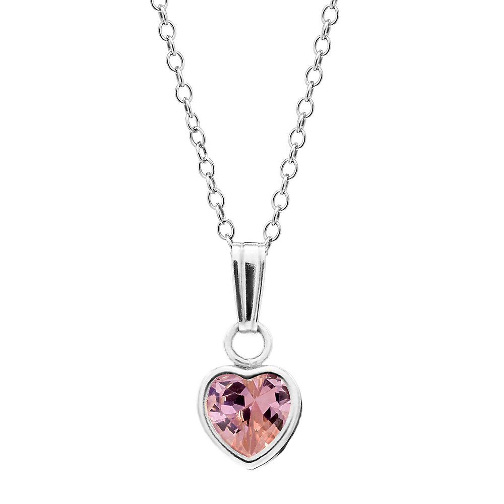 Cubic zirconia 2025 heart necklace