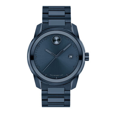 Men's Verso Watch in Blue Ion-Plated Stainless Steel, 42MM