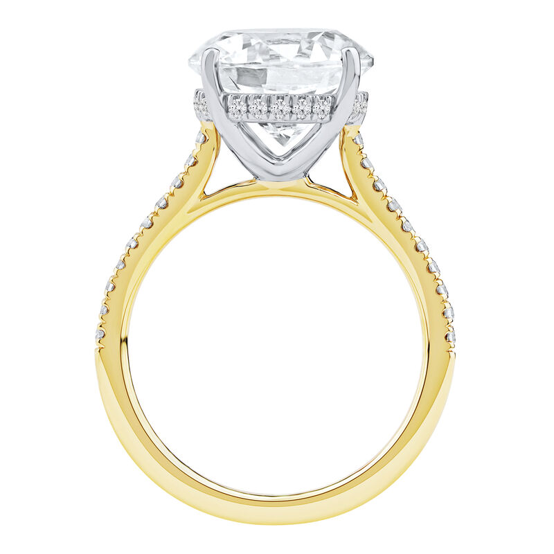 Lab Grown Diamond Round Engagement Ring in 14K Yellow Gold &#40;5 1/3 ct. tw.&#41;