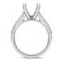 1 ct. tw. Round and Baguette-Cut Diamond Semi-Mount Engagement Ring in 14k White Gold &#40;Setting Only&#41;