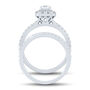 Lab Grown Diamond Cushion Halo Engagement Ring Set in 10K White Gold &#40;1 ct. tw.&#41;