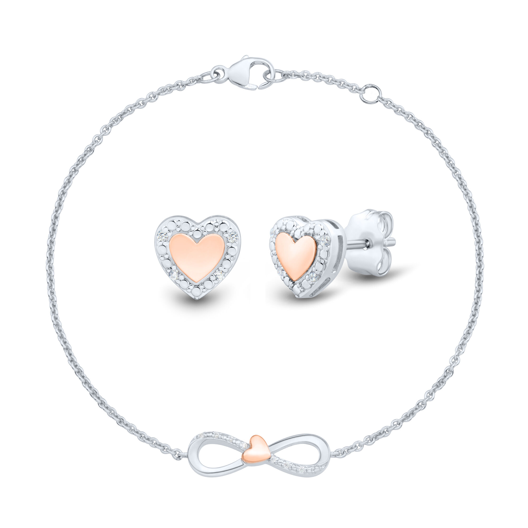 AYYUFE 4Pcs/Set Shiny Elegant Necklace Earrings Bracelet Ring Adjustable  Women Rhinestone Heart Pendant Necklace Set Jewelry Accessory - Walmart.com