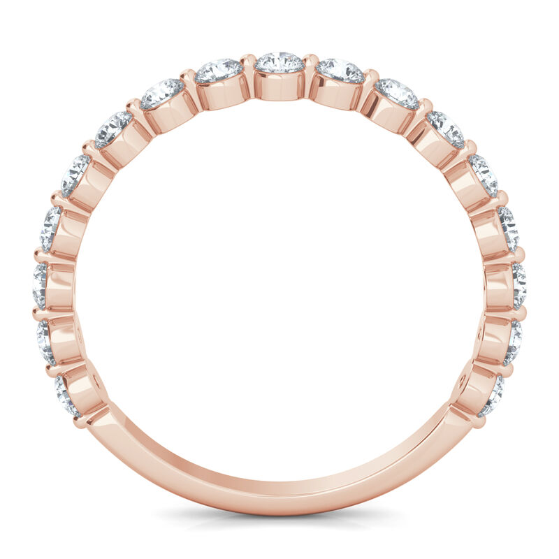 Lab Grown Diamond Wedding Band in 14K Rose Gold &#40;1/2 ct. tw.&#41;