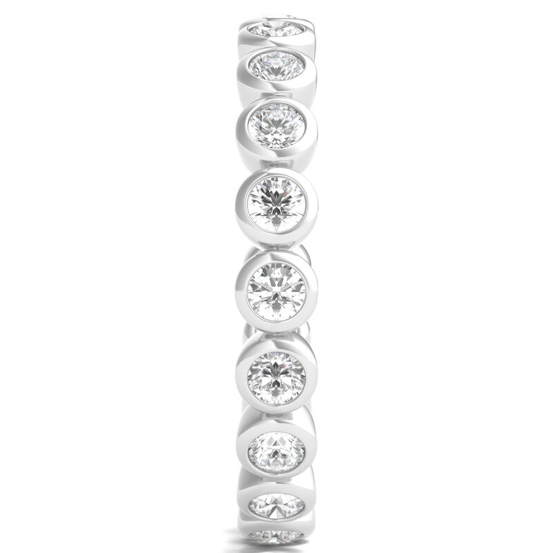 Round Lab Grown Diamond Bezel-Set Eternity Band in 14K White Gold &#40;1 ct. tw.&#41;