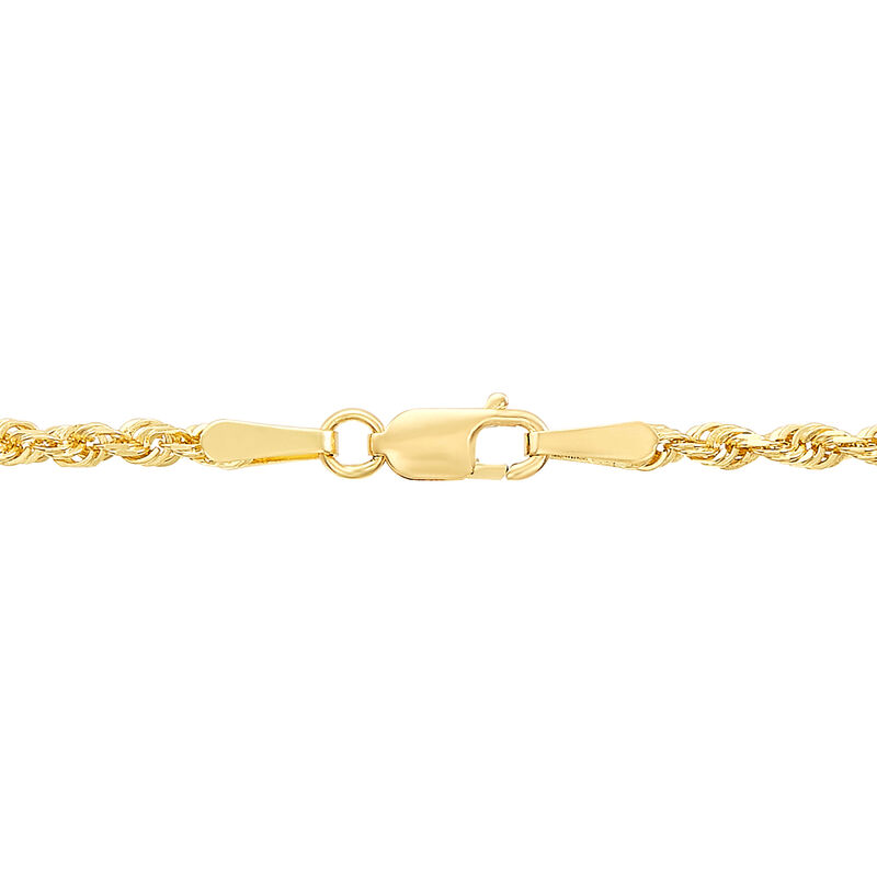 Solid Glitter Rope Chain in 14K Yellow Gold, 2.5MM, 18&rdquo; 