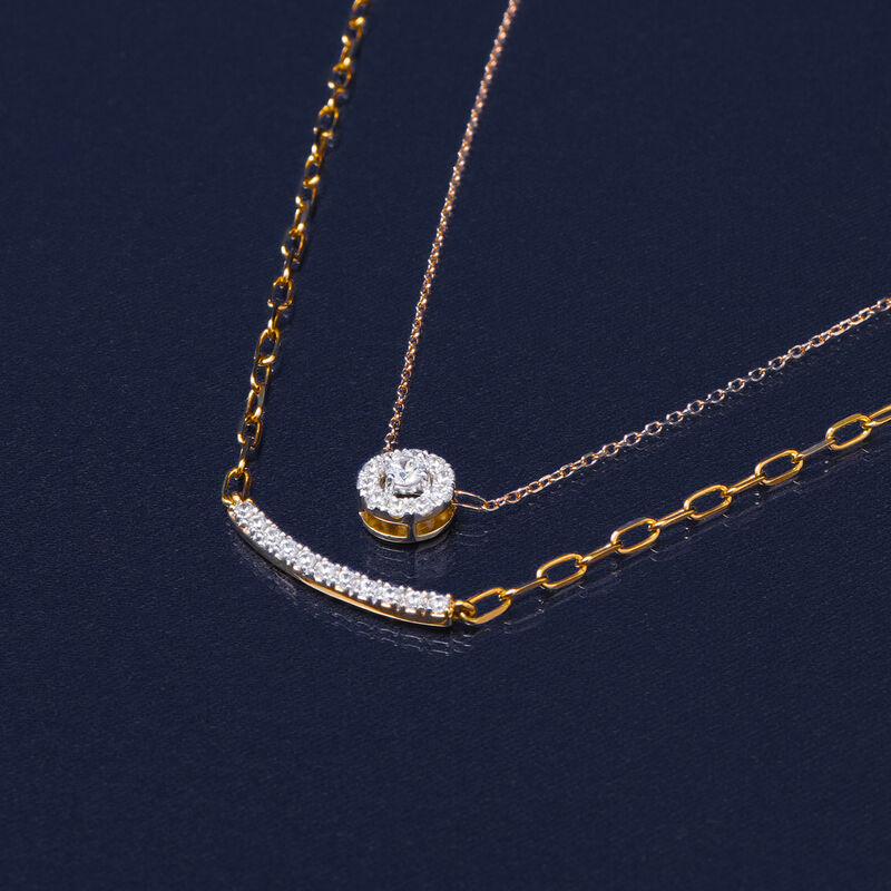 Diamond Curved Bar Necklace in Vermeil &#40;1/7 ct. tw.&#41;