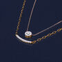 Diamond Curved Bar Necklace in Vermeil &#40;1/7 ct. tw.&#41;