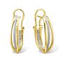 1/10 ct. tw. Diamond Hoop Earrings in 10K Yellow Gold