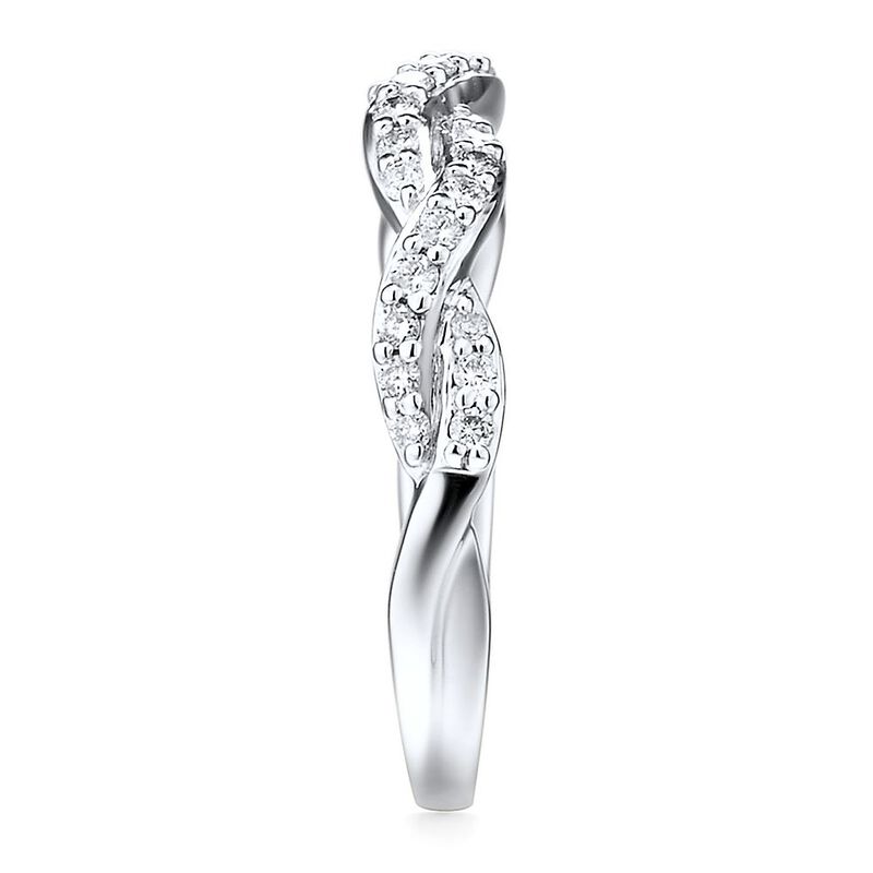 1/3 ct. tw. Diamond Twist Band in 10K White Gold