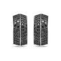 Men&#39;s Black Diamond Huggie Earrings in Sterling Silver &#40;1 ct. tw.&#41;