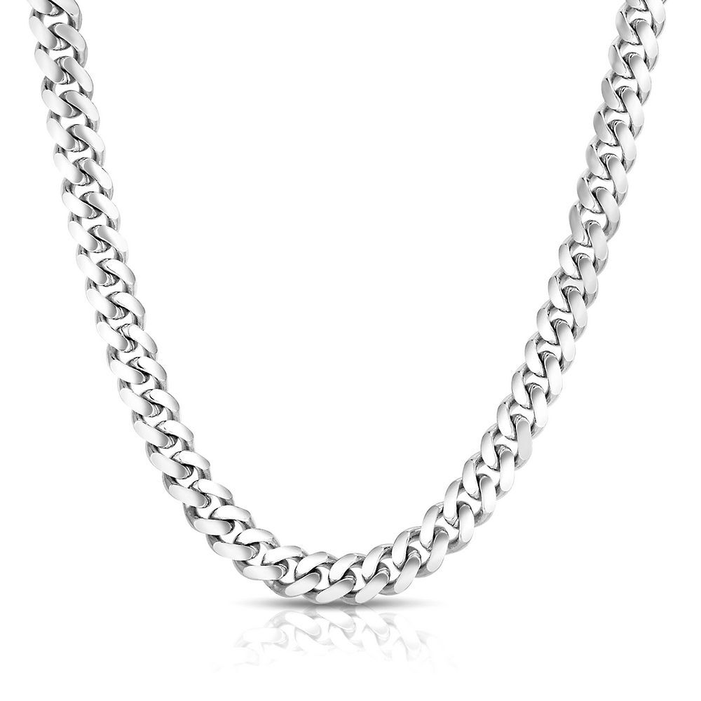 Iced Out Diamond Prong Cuban Link White Gold Chain 10K/14K – FrostNYC