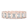 Emerald-Cut Lab Grown Diamond Bezel-Set Eternity Band in 14K Rose Gold &#40;2 1/2 ct. tw.&#41;