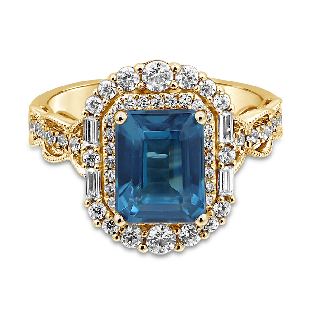 London blue deals topaz engagement ring