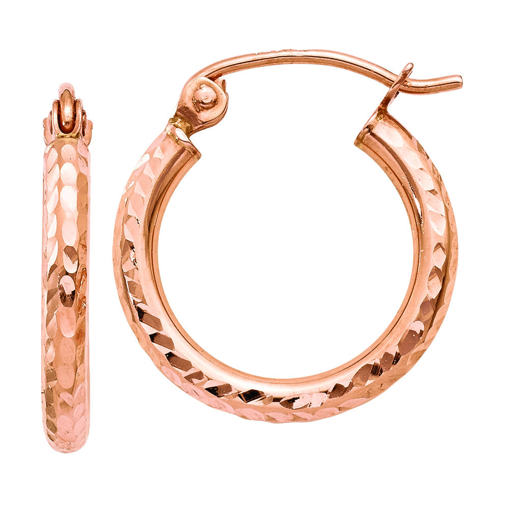 1 CT. T.W. Diamond Huggie Hoop Earrings in 14K Rose Gold | Zales