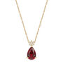 Lab Created Ruby and Diamond Pendant in 10K Yellow Gold 