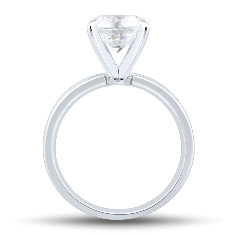 Solitaire Three-Row Semi-Mount Engagement Ring in 14K White Gold &#40;Setting Only&#41;