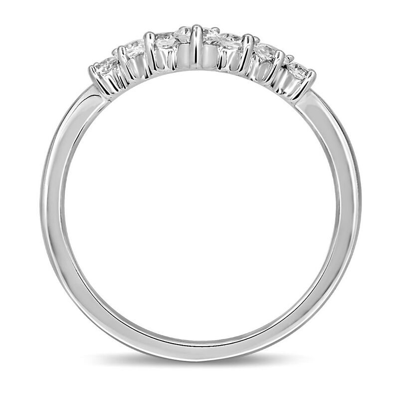 1/2 ct. tw. Diamond Contour Band in 14K White Gold