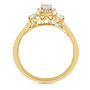 Lab Grown Diamond Emerald-Cut Three-Stone Engagement Ring in 10K Yellow Gold &#40;7/8 ct. tw.&#41;