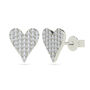 Diamond Heart Earrings in 14K Gold